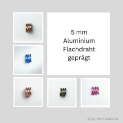 5 x 1 mm Aluminium Flachdraht geprägt