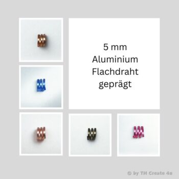 5 x 1 mm Aluminium Flachdraht geprägt
