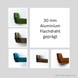 30 x 0,5 mm Aluminium Flachdraht geprägt