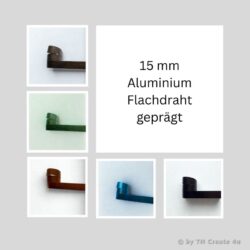 15 x 0,5 mm Aluminium Flachdraht geprägt