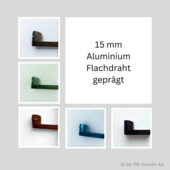 15 x 0,5 mm Aluminium Flachdraht geprägt