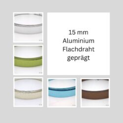 15 x 0,5 mm Aluminium Flachdraht geprägt