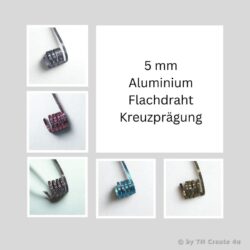 5 x 1 mm Aluminium Flachdraht Kreuzprägung