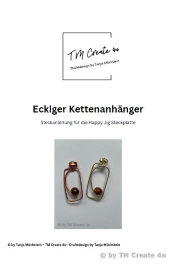 Steckanleitung Eckiger Kettenanhänger für die Happy Jig Platte [Digital]